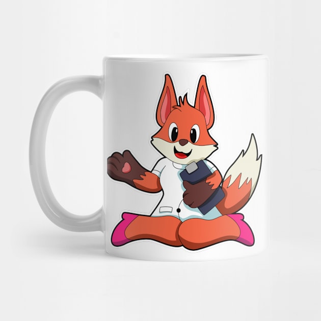 Fox as Nurse with Notepad by Markus Schnabel